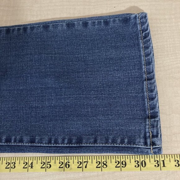 christopher & Banks Women's Blue Jeans Size 4 Average Boot Cut Low Rise Stretch - Picture 9 of 9